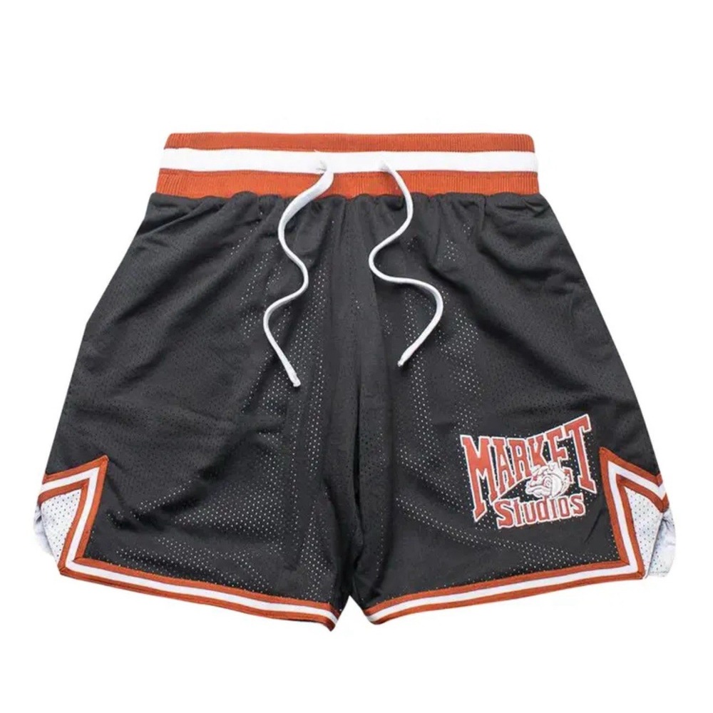 MARKET STUDIOS Bulldogs‎ GAME SHORTS WASHED BLACK Size Large Streetwear